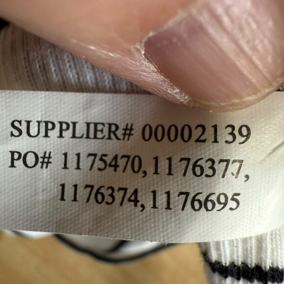 Lauren Ralph Lauren Top Striped Black S/S Large Coastal Preppy Prep Sailorchic - Picture 8 of 11